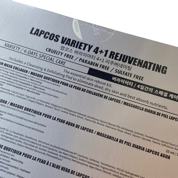Lapcos Beauty Buffet Rejuvenating Variety Sheet Masks Set (4+1) New - Picture 4 of 4